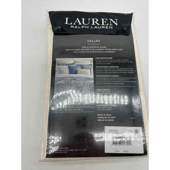 Lauren Ralph Lauren Callen EURO SHAM Cream 26" x 26" Open Weave $135 NWT., - Picture 4 of 12